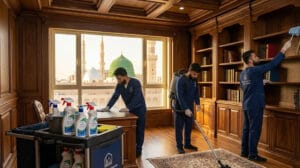 عمال شركة تنظيف منازل بالمدينة
